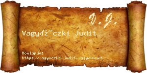 Vagyóczki Judit névjegykártya